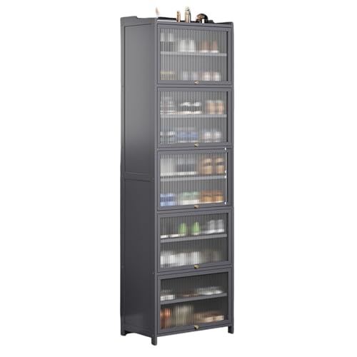 Generisch Vertikaler Schuhschrank Aus Bambus mit Transparenter Acryltür, 11-stufiger Schuhregal Aufbewahrungsorganisator, Platzsparender Ständer for Hohe Schuhe for Den Eingangsbereich(52.4cm) von Generisch