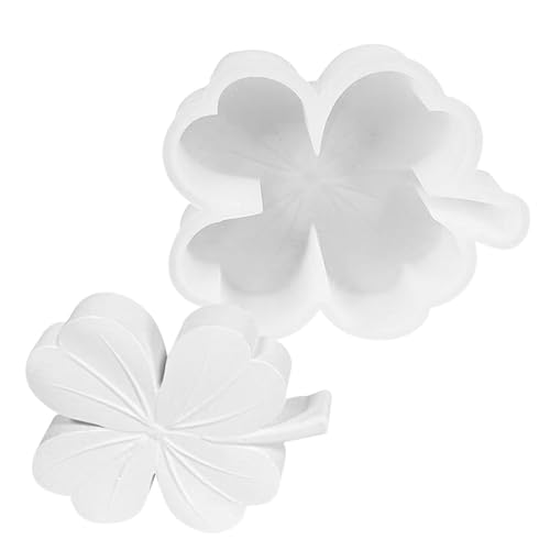 Generisch Vierblättriges Kleeblatt Silikonform | Glückskleeblatt-Silikonform | Silikonform Vierblättriges | Gipsformen Zum Gießen | Aromatherapie Form Blumen Kerze Silikonform Gießform Giessform von Generisch