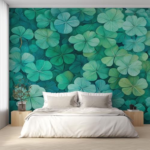 Generisch Vierblättriges Kleeblatt Tapete, Fototapete Grün Blatt Pflanze, Vliestapete für Schlafzimmer Wohnzimmer, Wand Deko Tapeten, Wandverkleidung 500x350 cm D&O63 Generisch Vierblättriges Kleeblatt Tapete, Fototapete Grün Blatt Pflanze, Vliestapete für Schlafzimmer Wohnzimmer, Wand Deko Tapeten, Wandverkleidung 500x350 cm D&O63 von Generisch
