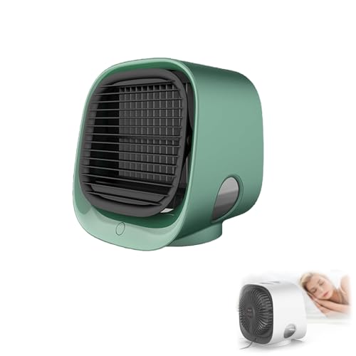 Generisch Vital Breeze fan, 3 Speeds Adjustable VitalBreeze Air Conditioner Misting Fan, Adjustable Wind Direction, Multi-Angle Wind Direction Adjustment, for Dorm Rooms, Apartments, Offices (Green) von Generisch