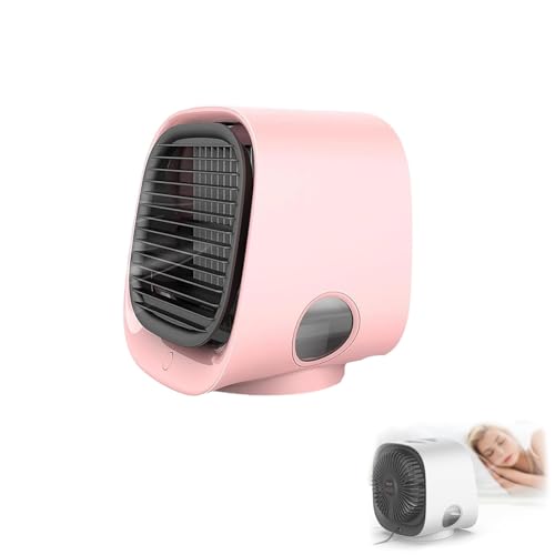 Generisch Vital Breeze fan, 3 Speeds Adjustable VitalBreeze Air Conditioner Misting Fan, Adjustable Wind Direction, Multi-Angle Wind Direction Adjustment, for Dorm Rooms, Apartments, Offices (Pink) von Generisch