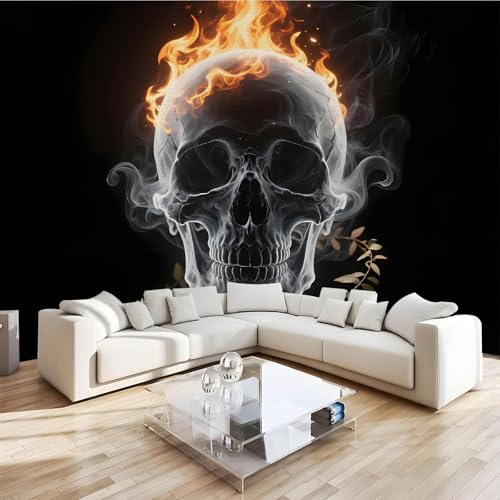 Generisch Vliestapete Totenkopf Flamme Wanddeko Wandbilder Retro Horror Tapete Wohnzimmer Schlafzimmer Büro Flur Dekoration Wandbilder 3D Tapete Effekt Wandbild 300x230 cm Generisch Vliestapete Totenkopf Flamme Wanddeko Wandbilder Retro Horror Tapete Wohnzimmer Schlafzimmer Büro Flur Dekoration Wandbilder 3D Tapete Effekt Wandbild 300x230 cm von Generisch