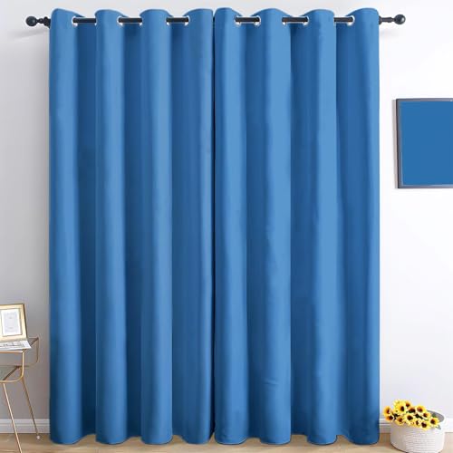 Generisch Vorhang Reine Farbe Blau B140 x H175cm Blickdicht Gardinen Thermovorhang mit Ösen, Modern Verdunklungsvorhang 2er Set für Wohnzimmer Schlafzimmer Kinderzimmer Büros Generisch Vorhang Reine Farbe Blau B140 x H175cm Blickdicht Gardinen Thermovorhang mit Ösen, Modern Verdunklungsvorhang 2er Set für Wohnzimmer Schlafzimmer Kinderzimmer Büros von Generisch