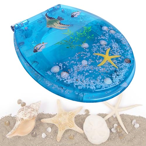 Generisch WC Deckel mit Absenkautomatik, Toilettensitz mit tropischen Fischen transparente 3D dekorative, Toilettendeckel Schnellbefestigung, WC Sitz inkl Montagematerial Generisch WC Deckel mit Absenkautomatik, Toilettensitz mit tropischen Fischen transparente 3D dekorative, Toilettendeckel Schnellbefestigung, WC Sitz inkl Montagematerial von Generisch