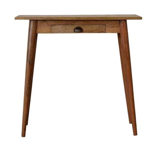 Generisch WOODARI Mini-Schreibtisch, Nordischer Stil, 80 cm Breit, Massives Mangoholz, Mit Schublade, Eichenähnliche Oberfläche Generisch WOODARI Mini-Schreibtisch, Nordischer Stil, 80 cm Breit, Massives Mangoholz, Mit Schublade, Eichenähnliche Oberfläche von Generisch