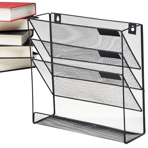 Generisch Wall File Holder, Metal Paper Organizer Rack, 12.8x4.13x12.6 Inches, Multifunctional Hanging Mail Sorter for Newspaper Storage, Workplace Desk Files, Home Entryway, Classroom Use Generisch Wall File Holder, Metal Paper Organizer Rack, 12.8x4.13x12.6 Inches, Multifunctional Hanging Mail Sorter for Newspaper Storage, Workplace Desk Files, Home Entryway, Classroom Use von Generisch