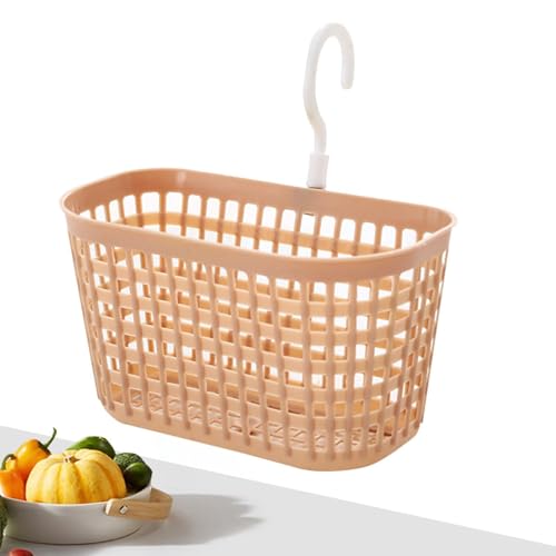 Generisch Wandkorb - atmungsaktueller Abflusshängeorganisator Aufbewahrung mit 360 -Grad -Rotationshaken, Mehrzweck -Hohldesign -Obstkorb Organizer Tablett, Bad Organizer Home Supplies von Generisch