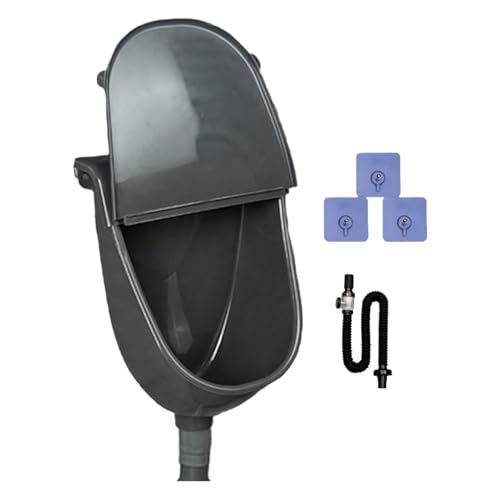 Generisch Wandmontiertes Urinal Mit Deckel,Spülbares Bad Urinal Mit Abdeckung | Spritzdichter Harnleiter mit Spülfunktion und Schlauch für Camping Garten Generisch Wandmontiertes Urinal Mit Deckel,Spülbares Bad Urinal Mit Abdeckung | Spritzdichter Harnleiter mit Spülfunktion und Schlauch für Camping Garten von Generisch