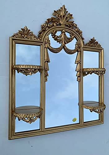 Generisch Wandspiegel/Konsole Antik Gold Bad Spiegel mit Ablage Kerzen 63X51 Spiegel Wohnzimmerspiegel Prunkspiegel C510 Gold Generisch Wandspiegel/Konsole Antik Gold Bad Spiegel mit Ablage Kerzen 63X51 Spiegel Wohnzimmerspiegel Prunkspiegel C510 Gold von Generisch
