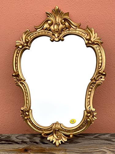 Generisch Wandspiegel Antik Oval Gold Weiß Silber Schwarz Retro Spiegel Barock 50X35 Badspiegel Prunkspiegel Wohnzimmerspiegel C 444 (Gold) von Generisch