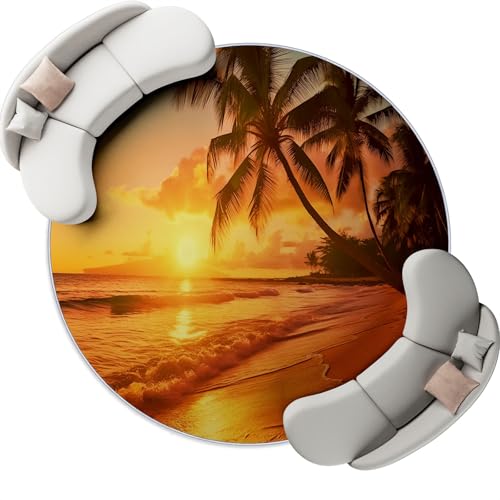 Generisch Waschbarer Teppich Rund Orange Farbe – Rutschfester Flanell Weicher Kurzflor Natur Landschaft Strand Sonnenuntergang Teppich für Wohnzimmer Schlafzimmer Esszimmer Flur Büro, 180 cm Generisch Waschbarer Teppich Rund Orange Farbe – Rutschfester Flanell Weicher Kurzflor Natur Landschaft Strand Sonnenuntergang Teppich für Wohnzimmer Schlafzimmer Esszimmer Flur Büro, 180 cm von Generisch