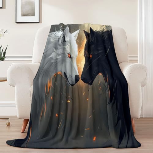 Generisch Weiche Kuscheldecke 100 x 130 cm fürs Kinderbett, Fantasie Abstrakt Wolf Thema Kuscheldecke Leichter Plüschstoff für Sofa Couch Schlafzimmer Wohnzi - Weiß Schwarz Generisch Weiche Kuscheldecke 100 x 130 cm fürs Kinderbett, Fantasie Abstrakt Wolf Thema Kuscheldecke Leichter Plüschstoff für Sofa Couch Schlafzimmer Wohnzi - Weiß Schwarz von Generisch