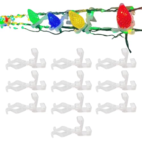 Generisch Weihnachtslichter Klipps - 10 Halter Für Lichterkettenkabel | Reinigungsfreundlich Für Dach Terrasse Ziegelwände Girlanden Schindeln Garten Hinterhof Bäume Halloween Generisch Weihnachtslichter Klipps - 10 Halter Für Lichterkettenkabel | Reinigungsfreundlich Für Dach Terrasse Ziegelwände Girlanden Schindeln Garten Hinterhof Bäume Halloween von Generisch