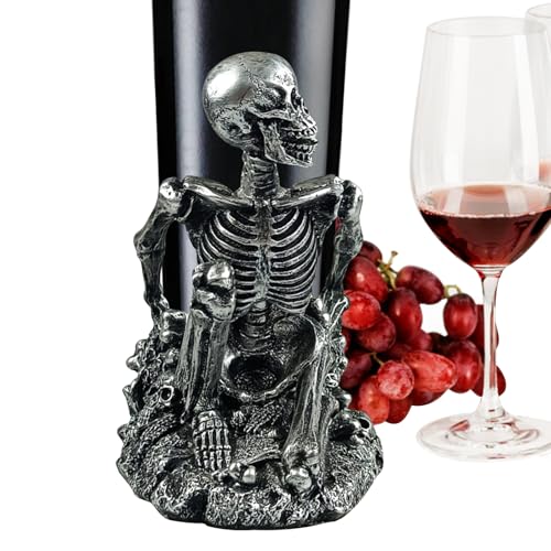 Generisch Weinflaschenhalter | Totenkopf-Deko Weinflaschen-Aufbewahrung - Kunstharz Aufbewahrung Deko Halloween Wohnzimmer Schlafzimmer Generisch Weinflaschenhalter | Totenkopf-Deko Weinflaschen-Aufbewahrung - Kunstharz Aufbewahrung Deko Halloween Wohnzimmer Schlafzimmer von Generisch