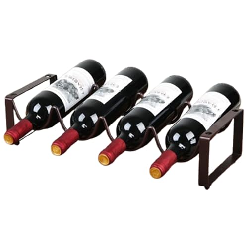 Generisch Weinregal, Stapelbares Weinregal Aus Metall FüR Die Arbeitsplatte, Perfekt Als Heimdekoration Und Aufbewahrungsregal FüR Die KüChe Usw(1PCS,C) von Generisch