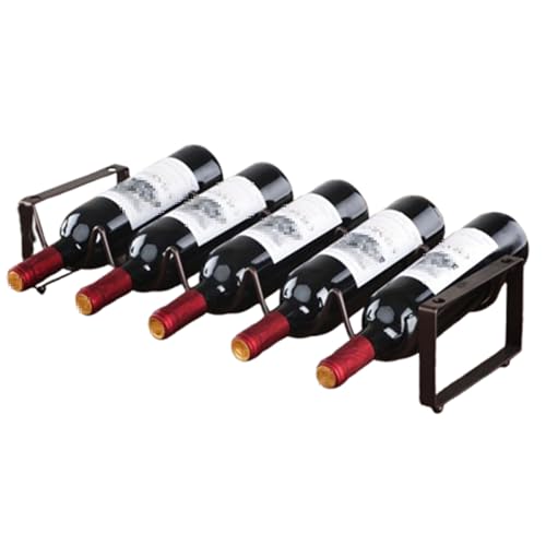 Generisch Weinregal, Stapelbares Weinregal Aus Metall FüR Die Arbeitsplatte, Perfekt Als Heimdekoration Und Aufbewahrungsregal FüR Die KüChe Usw(1PCS,D) von Generisch