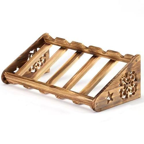 Generisch Weinregal, Weinregal Holz mit Hohlem Design, 3/4/5 Flaschen, Perfekt Als Heimdekoration Und Aufbewahrungsregal FüR Die KüChe (Carbonized,C) von Generisch