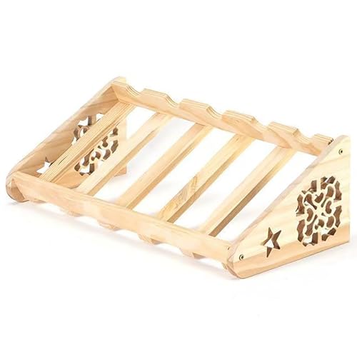 Generisch Weinregal, Weinregal Holz mit Hohlem Design, 3/4/5 Flaschen, Perfekt Als Heimdekoration Und Aufbewahrungsregal FüR Die KüChe (Natural,C) von Generisch