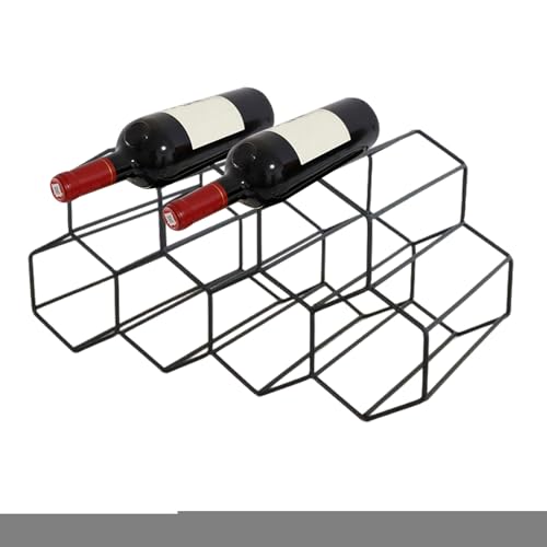 Generisch Weinregal für 9 Flaschen, 3-stufiges Weinregal für die Arbeitsplatte | Weinregale aus Metall - Metall-Weinregal, Schrank, 3 Etagen, freistehender Boden-Weinhalter, Ständer für Theke Generisch Weinregal für 9 Flaschen, 3-stufiges Weinregal für die Arbeitsplatte | Weinregale aus Metall - Metall-Weinregal, Schrank, 3 Etagen, freistehender Boden-Weinhalter, Ständer für Theke von Generisch