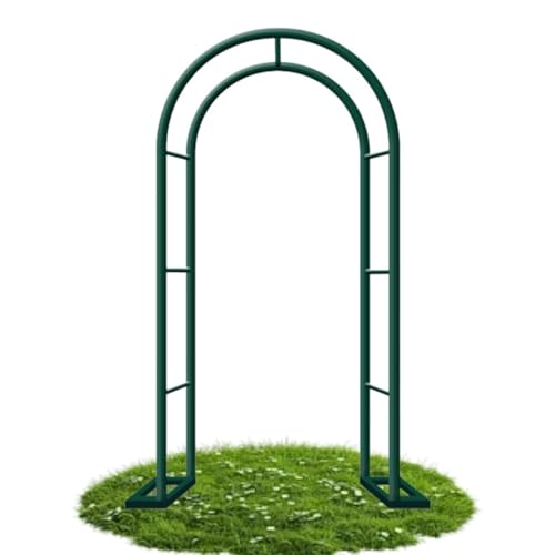 Generisch Weißer Gartenbogen, Metall Hochzeit Bogen,Innen Rosenbogen Rosenhilfe Rankgitter,Pergola Rankhilfe Kletterpflanzen Gartendeko H: 200cm, 220cm, 230cm, 250cm(grün,H250 x W240cm) von Generisch