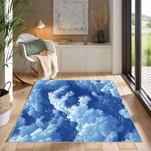 Generisch Wellen Teppich 180x240cm Badezimmerteppich Set Waschbare Teppiche Kurzflor Teppich Flur Wohnzimmerteppich Waschbar In Waschmaschine Kinderzimmer Carpet Modern rutschfest Generisch Wellen Teppich 180x240cm Badezimmerteppich Set Waschbare Teppiche Kurzflor Teppich Flur Wohnzimmerteppich Waschbar In Waschmaschine Kinderzimmer Carpet Modern rutschfest von Generisch