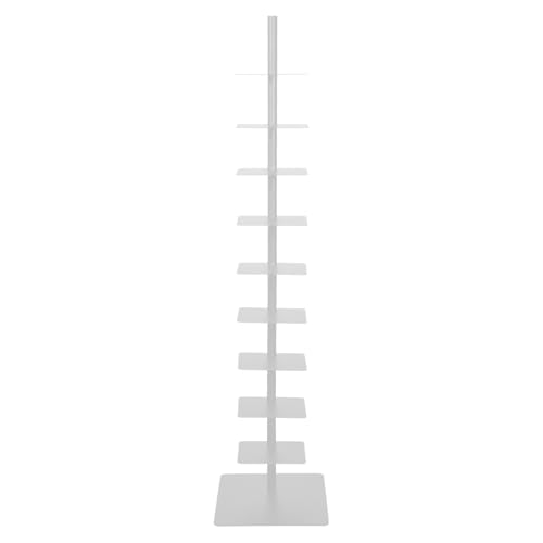 Generisch Wirbelsäulenbuch Tower, Wirbelsäulenbuchscheibe Tower,Metall Open Tall Bookase - Hochleistungs vertikales Metallbuch Floating Regale Organisatoren für Wohnzimmer Büro Heimat von Generisch