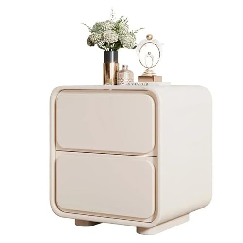 Generisch Wooden Bedside Table Minimalist Design with 2 Drawers for Bedroom Living Room Closet von Generisch