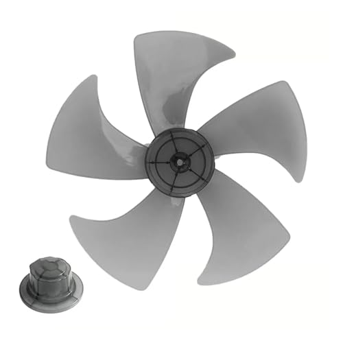 Generisch WuForge Lüfterflügel mit Mutternabdeckung for Standfuß for 14 Zoll/355 mm Ständer/Schreibtisch Kunststoff-Lüfter Ersatzzubehör Haushalts-Lüfterflügel(Transparent Black) von Generisch