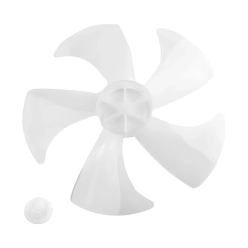 Generisch WuForge Lüfterflügel mit Mutternabdeckung for Standfuß for 14 Zoll/355 mm Ständer/Schreibtisch Kunststoff-Lüfter Ersatzzubehör Haushalts-Lüfterflügel(Transparent White) von Generisch
