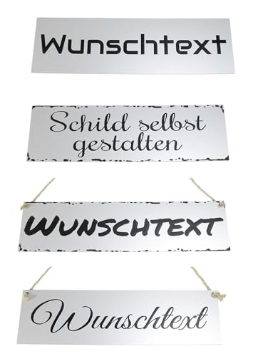 Generisch Wunschtext Schild Wetterfest Personalisiert Deko Alu Look aus Acryl, Silber Generisch Wunschtext Schild Wetterfest Personalisiert Deko Alu Look aus Acryl, Silber von Generisch