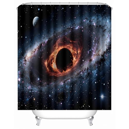 Generisch duschvorhang Anti schimmel 150 x 180 cm Schwarzes Loch duschvorhang badewanne Eleganter wasserabweisender Bad Sichtschutz für modernes Zuhause oder Studio MY1995 Generisch duschvorhang Anti schimmel 150 x 180 cm Schwarzes Loch duschvorhang badewanne Eleganter wasserabweisender Bad Sichtschutz für modernes Zuhause oder Studio MY1995 von Generisch
