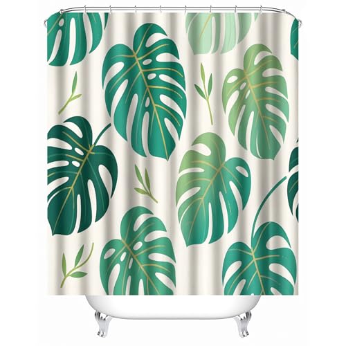 Generisch duschvorhang Haken 165 x 180 cm Tropische Blätter duschvorhang Anti schimmel Leichter waschbarer Wasserschutz für Gäste-WC, Ferienwohnung oder Tiny House MY1414 Generisch duschvorhang Haken 165 x 180 cm Tropische Blätter duschvorhang Anti schimmel Leichter waschbarer Wasserschutz für Gäste-WC, Ferienwohnung oder Tiny House MY1414 von Generisch
