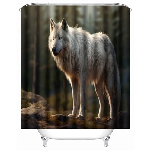 Generisch duschvorhang dusche 150 x 180 cm Wolf duschvorhang badewanne Premium Mikrofaser Spritzschutz für Familienbad, Gäste-WC oder Campingdusche MY2729 Generisch duschvorhang dusche 150 x 180 cm Wolf duschvorhang badewanne Premium Mikrofaser Spritzschutz für Familienbad, Gäste-WC oder Campingdusche MY2729 von Generisch