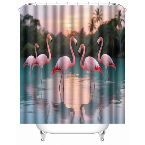 Generisch duschvorhang kurz 200 x 200 cm Rosa Flamingo duschvorhang lustig Modernes Mikrofaser Sichtschutz Panel für Studentenwohnung oder Gästebad MY1604 Generisch duschvorhang kurz 200 x 200 cm Rosa Flamingo duschvorhang lustig Modernes Mikrofaser Sichtschutz Panel für Studentenwohnung oder Gästebad MY1604 von Generisch