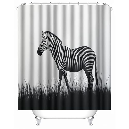 Generisch duschvorhang mit Motiv 165 x 180 cm Zebra duschvorhang mit Ringen Schnell trocknende wasserfeste Abdeckung für Wohnwagen oder Ferienwohnung MY4506 Generisch duschvorhang mit Motiv 165 x 180 cm Zebra duschvorhang mit Ringen Schnell trocknende wasserfeste Abdeckung für Wohnwagen oder Ferienwohnung MY4506 von Generisch