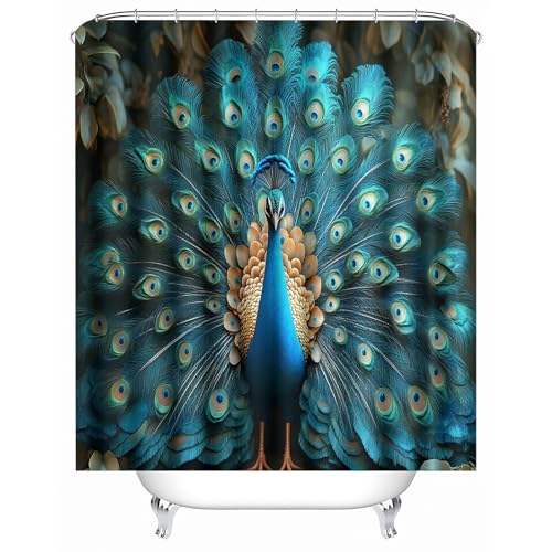 Generisch duschvorhang mit Ringen 150 x 180 cm Pfauenblau duschvorhang ohne Bohren Stilvoller Mikrofaser Sichtschutz für Ferienunterkunft oder Familienbad MY3843 Generisch duschvorhang mit Ringen 150 x 180 cm Pfauenblau duschvorhang ohne Bohren Stilvoller Mikrofaser Sichtschutz für Ferienunterkunft oder Familienbad MY3843 von Generisch