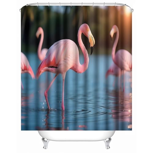 Generisch duschvorhang mit Ringen 150 x 180 cm Rosa Flamingo duschvorhang ohne Bohren Stilvoller Mikrofaser Sichtschutz für Ferienunterkunft oder Familienbad MY1615 Generisch duschvorhang mit Ringen 150 x 180 cm Rosa Flamingo duschvorhang ohne Bohren Stilvoller Mikrofaser Sichtschutz für Ferienunterkunft oder Familienbad MY1615 von Generisch