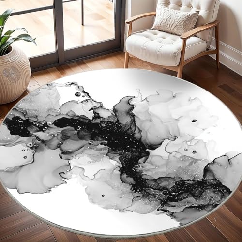 Generisch rutschfest Waschbar Wohnzimmer Runder Teppich Durchmesser 80cm, Abstrakte FarbflüSsigkeit Teppich Rund Kurzflor Flanell Rug TüRkis für Esszimmer Badezimmer Küche Flur Läufer Generisch rutschfest Waschbar Wohnzimmer Runder Teppich Durchmesser 80cm, Abstrakte FarbflüSsigkeit Teppich Rund Kurzflor Flanell Rug TüRkis für Esszimmer Badezimmer Küche Flur Läufer von Generisch