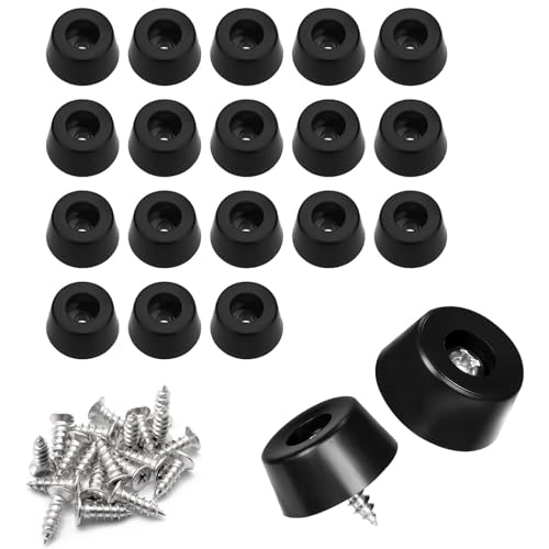 Gummifuesse Schraubbar 20 Stueck 25×23×9mm Gummistopper Rund Moebelpuffer Bodenschutz Moebelgleiter Gummipuffer Fuer Tisch Stuhl Geraete rutschfest Mit Schrauben Schwarz Gummifuesse Schraubbar 20 Stueck 25×23×9mm Gummistopper Rund Moebelpuffer Bodenschutz Moebelgleiter Gummipuffer Fuer Tisch Stuhl Geraete rutschfest Mit Schrauben Schwarz von Generisch
