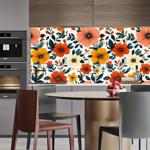 Generisch tapete selbstklebend 44wX1000Lcm Bunte Blumen Der Karikatur tapete steinoptik Modernes Wanddesign für Arbeitszimmer oder Home Office – selbstklebend und rückstandslos entfernbar EBZ9-263060 von Generisch