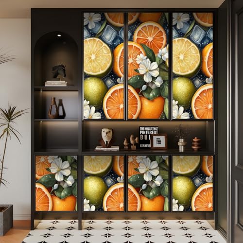 Generisch tapete selbstklebend 44wX1000Lcm Eisige Zitronen-Eiswürfel tapete steinoptik Modernes Wanddesign für Arbeitszimmer oder Home Office – selbstklebend und rückstandslos entfernbar EBZ9-263178 von Generisch