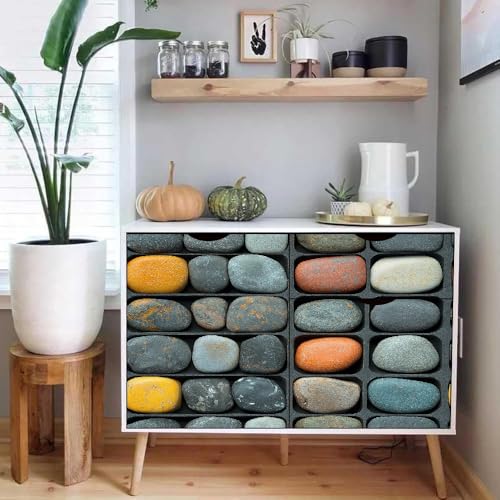 Generisch tapete selbstklebend 44wX1000Lcm Kieselsteinstruktur tapete steinoptik Modernes Wanddesign für Arbeitszimmer oder Home Office – selbstklebend und rückstandslos entfernbar EBZ9-261392 von Generisch