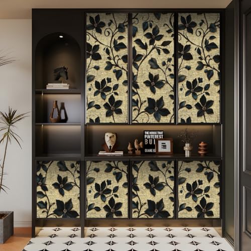 Generisch tapete selbstklebend 44wX1000Lcm Retro-Weinblätter tapete steinoptik Modernes Wanddesign für Arbeitszimmer oder Home Office – selbstklebend und rückstandslos entfernbar EBZ9-262283 von Generisch