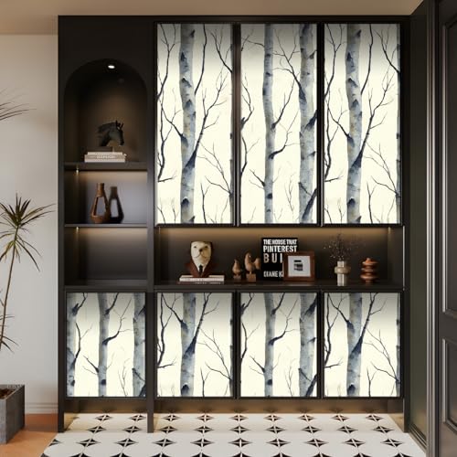 Generisch tapete selbstklebend 44wX1000Lcm Schöne Birken tapete steinoptik Modernes Wanddesign für Arbeitszimmer oder Home Office – selbstklebend und rückstandslos entfernbar EBZ9-263594 von Generisch