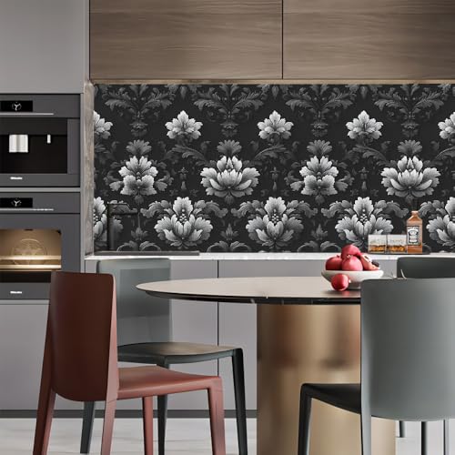 Generisch tapete selbstklebend 44wX100Lcm 3D-Blumen raufasertapete weiß Pflegeleichtes Wanddesign für Küche oder Bad – feucht abwischbar und langlebig EBZ9-262963 von Generisch