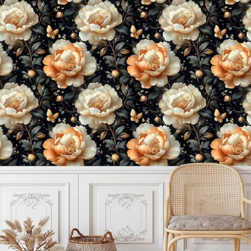 Generisch tapete selbstklebend 44wX100Lcm Retro-Blumen Und Grüne Blätter raufasertapete weiß Pflegeleichtes Wanddesign für Küche oder Bad – feucht abwischbar und langlebig EBZ9-261127 Generisch tapete selbstklebend 44wX100Lcm Retro-Blumen Und Grüne Blätter raufasertapete weiß Pflegeleichtes Wanddesign für Küche oder Bad – feucht abwischbar und langlebig EBZ9-261127 von Generisch