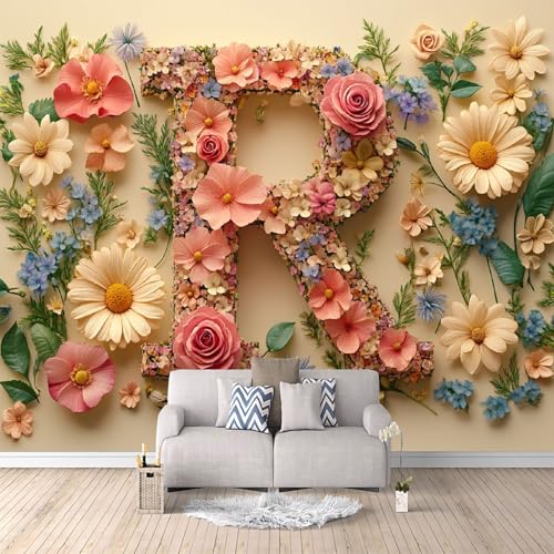 Generisch tapete vintage 400x280cm Buntes Blumenpuzzle R vintage tapete Großformatiges 3D Wandbild auf Canvas ohne Kleberückseite, perfekt für Wohnwand EB24-416 Generisch tapete vintage 400x280cm Buntes Blumenpuzzle R vintage tapete Großformatiges 3D Wandbild auf Canvas ohne Kleberückseite, perfekt für Wohnwand EB24-416 von Generisch