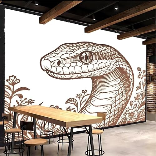 Generisch tapete vintage 400x280cm Einfache Linienschlange vintage tapete Großformatiges 3D Wandbild auf Canvas ohne Kleberückseite, perfekt für Wohnwand EB24-939 Generisch tapete vintage 400x280cm Einfache Linienschlange vintage tapete Großformatiges 3D Wandbild auf Canvas ohne Kleberückseite, perfekt für Wohnwand EB24-939 von Generisch