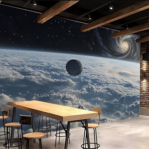 Generisch tapete vintage 400x280cm Exoplanetensystem vintage tapete Großformatiges 3D Wandbild auf Canvas ohne Kleberückseite, perfekt für Wohnwand EB24-10211 von Generisch