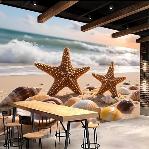 Generisch tapete vintage 400x280cm Seesternstrand vintage tapete Großformatiges 3D Wandbild auf Canvas ohne Kleberückseite, perfekt für Wohnwand EB24-557 Generisch tapete vintage 400x280cm Seesternstrand vintage tapete Großformatiges 3D Wandbild auf Canvas ohne Kleberückseite, perfekt für Wohnwand EB24-557 von Generisch